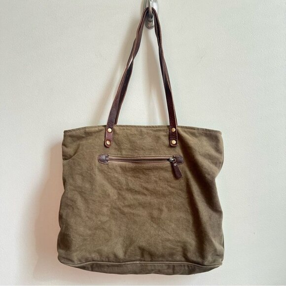 Bundle two Myra Boho Leather Large Tote Bags - Picture 10 of 15